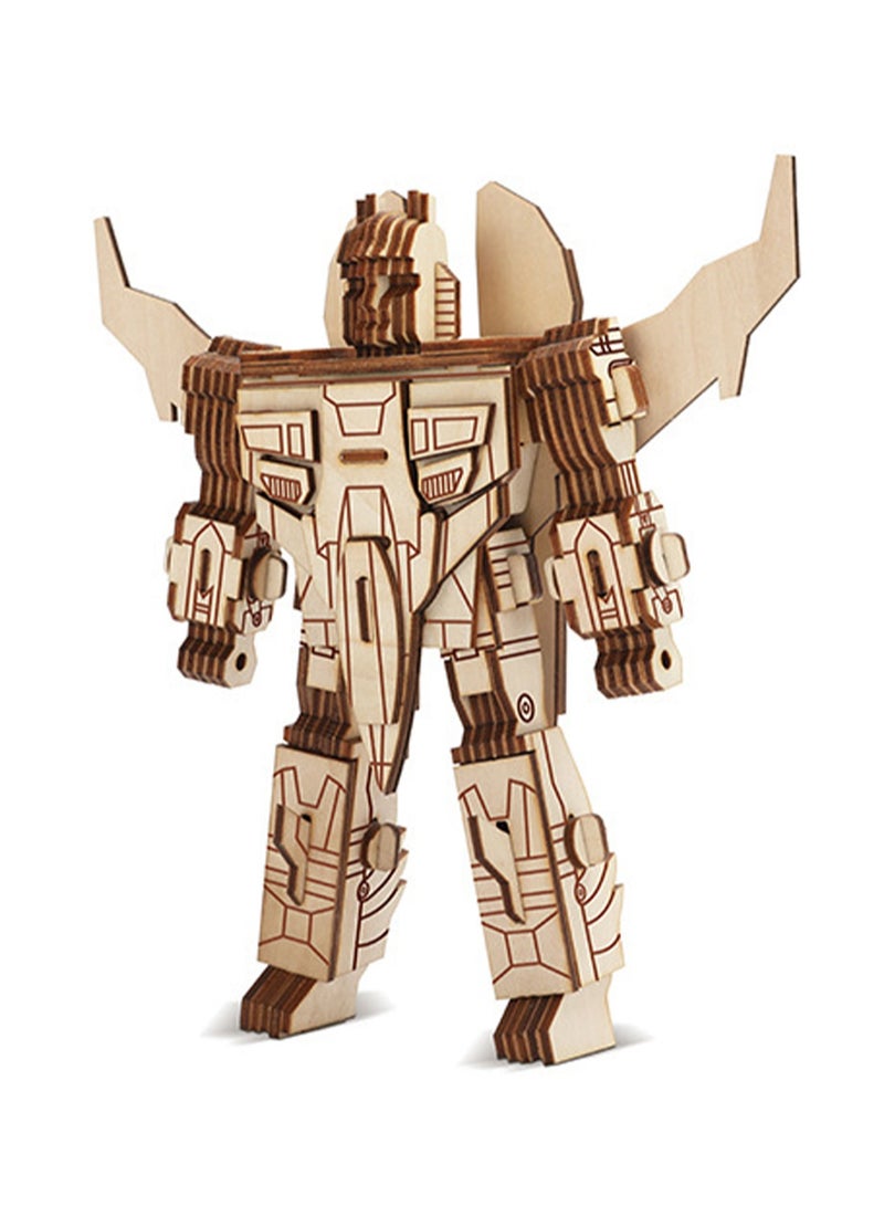 Children's Educational Toy Laser Wooden 3D Assembly Model Robot(Red Spider 97Pcs) - Image 1